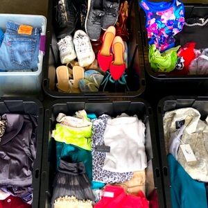 Moving Sale! Fill A Box for $8 Clothes, Shoes, Accessories